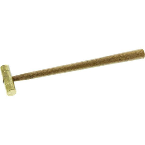 gold smith hammer  brass and nylon wooden handle 